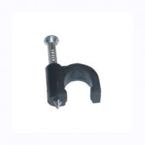 Black 7mm Coaxial Cable Clips 